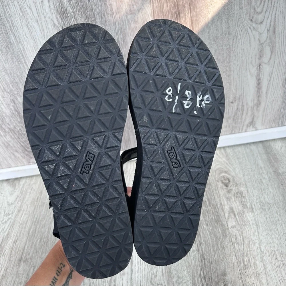 Teva Midform Universal Sandals Womens Size 10 Black Strappy Minimalist platform - Picture 9 of 10